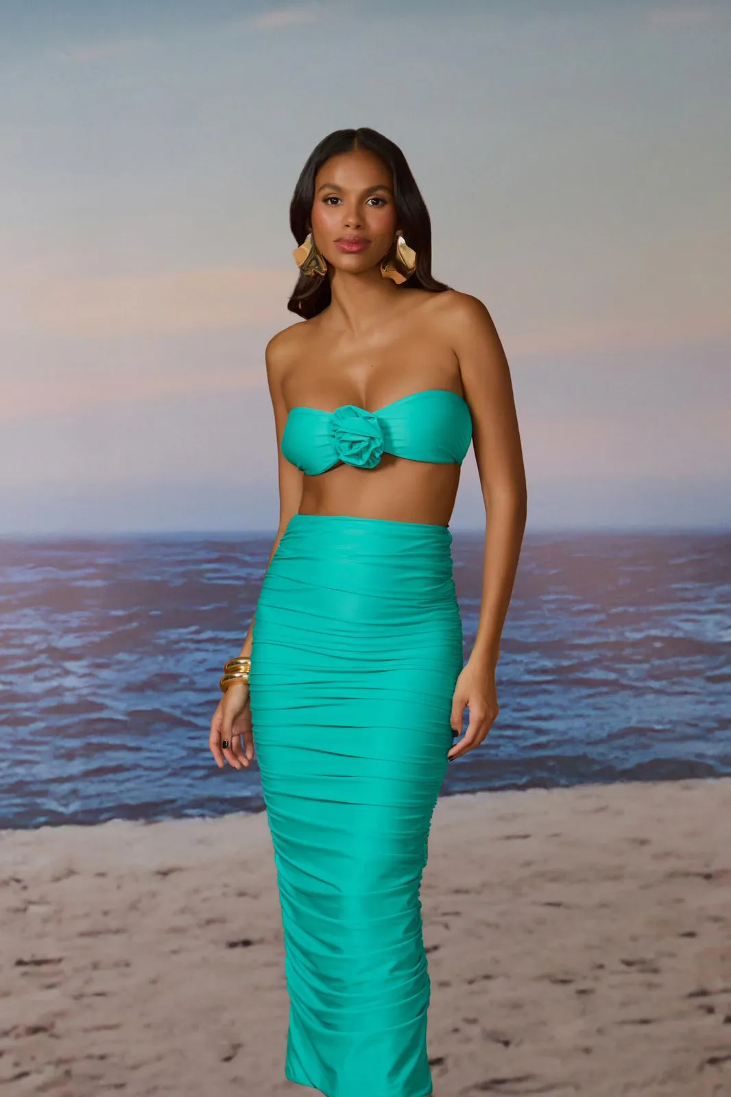 Saia - SAIA MIDI MENORCA DRAPEADO AL MARE ACQUA