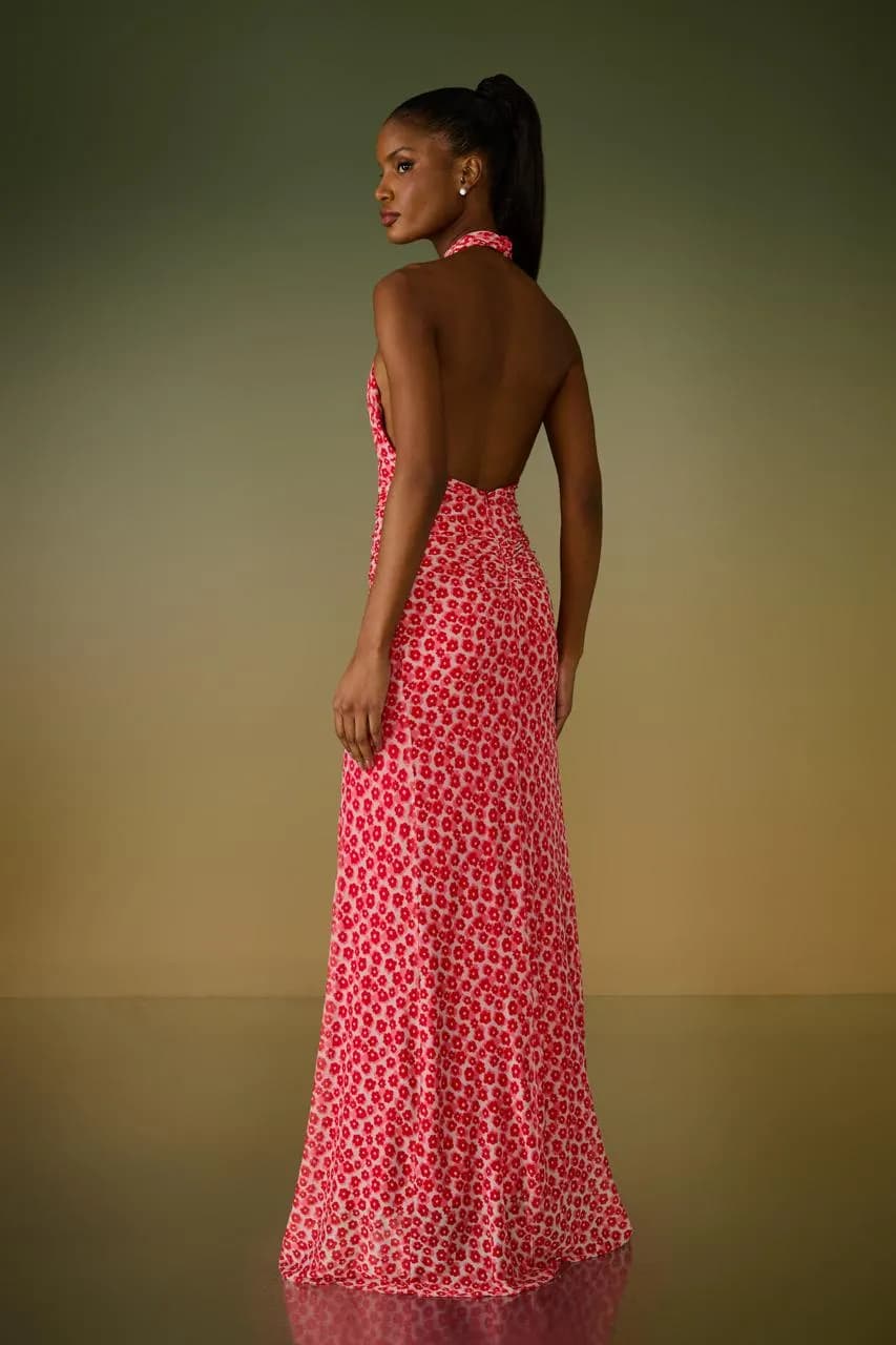 VESTIDO LONGO DAISY DECOTE CRUZADO ESTAMPA BLOOMING - Imagem 2
