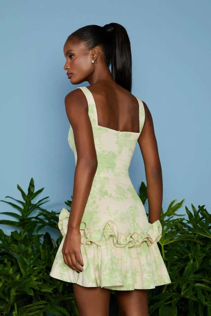 VESTIDO CURTO TATI MULLET ESTAMPA TOILE DE JOUY - Imagem 2