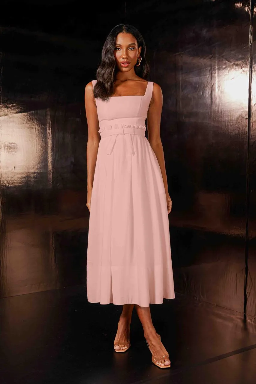 Vestido - VESTIDO MIDI VICKY ROSA MILAO